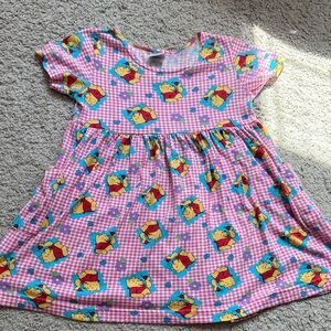 Pink Winnie the Pooh Gingham Girls' Dress